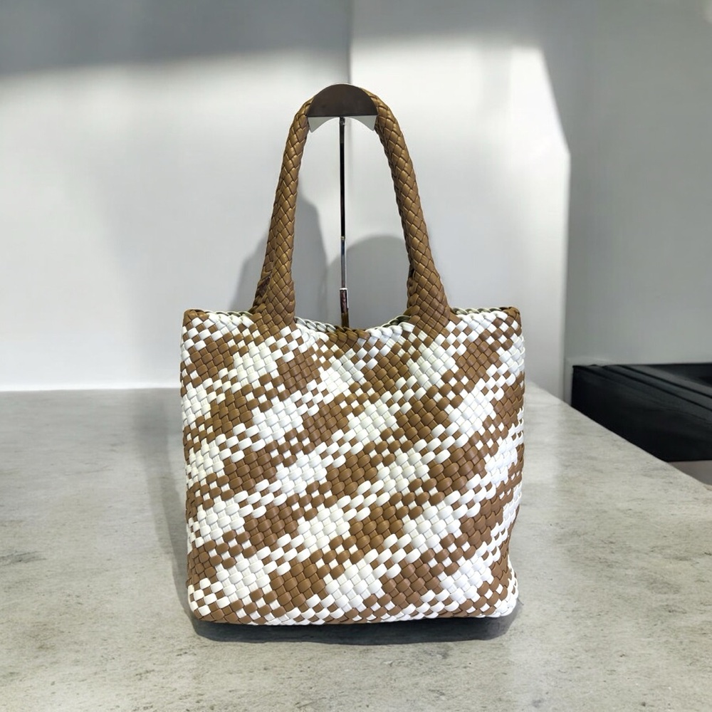 Vegan Leather Woven handbag